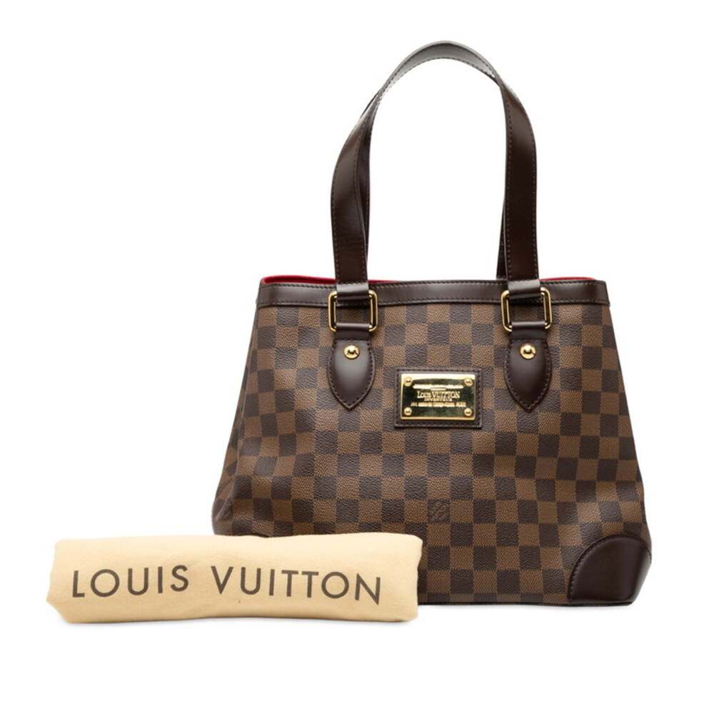 LOUIS VUITTON Authentic Brown Damier Leather Tote Bag - Picture 7 of 7
